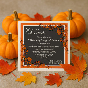 Autumn Swirls - Convite para Ação de Graças