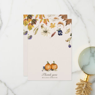 Autumn Tones Pumpkin Spice Cartões de agradeciment