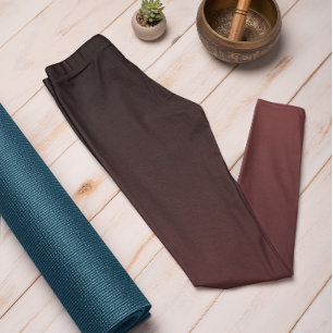 Autumn Trend Color Mahogany Brown Ombre Leggings