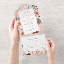 Autumn Watercolor Boho Floral Wedding