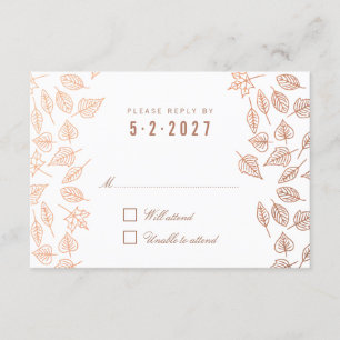 Autumn Whimsical Deixa Cartão RSVP de Casamento de