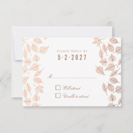 Autumn Whimsical Deixa Cartão RSVP de Casamento de