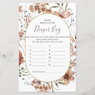 Autumn Wildflower adivinha o que há na Fralda