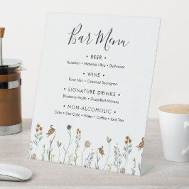 Autumn Wildflower Weding Menu