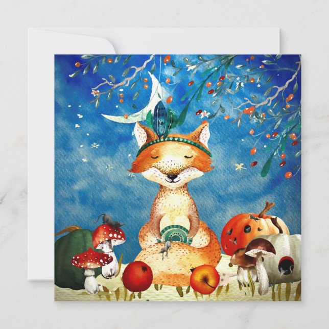 Autumn Woodland Friends Fox Forest Illustration (Frente)