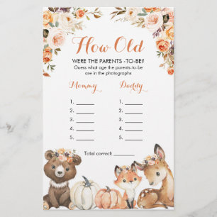 Autumn Woodland Oh Baby Quantos Anos Tinham Os Pai