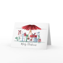 Auxiliar de Papais noeis de cartões de Natal ilust