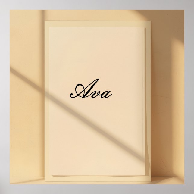 Ava Minimalist Name Typography Poster (Frente)