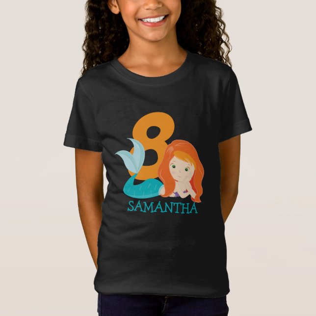 Ava - Rio Mermaid Goddese 8º aniversário T-Shirt (Frente)