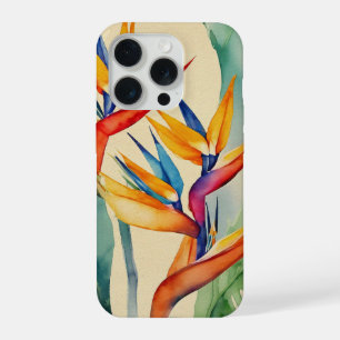 Ave do Paraíso Floral Tropical em Aquarela para iP