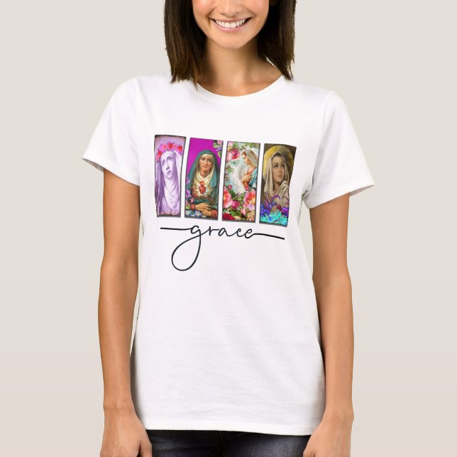 Ave Maria Cheio De Grace T-Shirt (Frente)