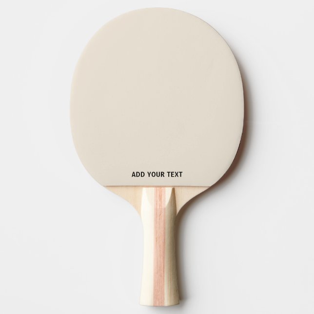 Aveia Bege na Moda - Raquete de Ping Pong Personal (Frente)