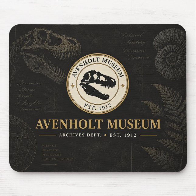 Avenholt Museum Mouse Pad História Natural (Frente)