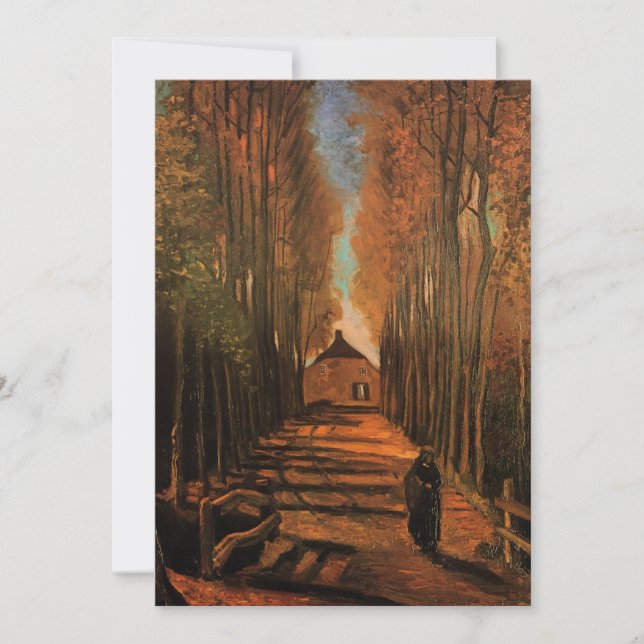 Avenida dos Poplars, no outono, por Vincent van Go (Frente)