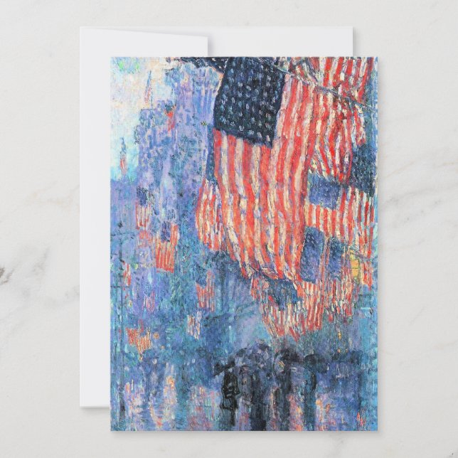 Avenida na Chuva de Frederick Childe Hassam (Frente)