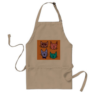 Aventais da cozinha-de-cozinha-cuda CAT LOVER