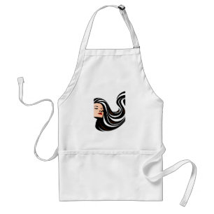AVENTAL 13386 BEAUTY SALON HAIRSTYLIST FASHION WOMAN LOGO