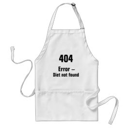 Avental 404 Error - Diet Not Found apron (Erro 404 - placa