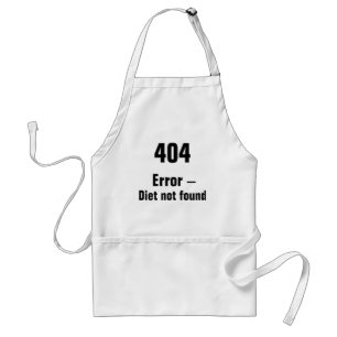 Avental 404 Error - Diet Not Found apron (Erro 404 - placa