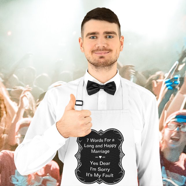 Avental 7 palavras para um Casamento longo e feliz (Criador carregado)