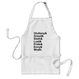 Avental 7 Pinos Mortais - Gluttony Lust Wrath Envelope