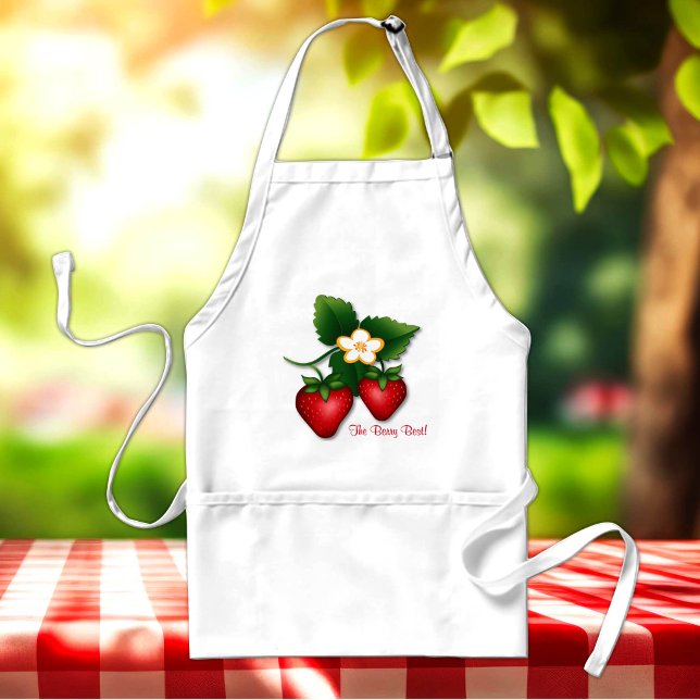 Avental A Melhor Morango  (Add a touch of flavor to your kitchen with our sweet strawberry apron!)
