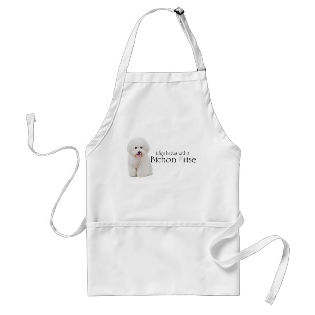 Avental A vida é melhor Bichon Apron (Frente)