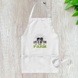 Avental A Vida É Melhor Na Fazenda<br><div class="desc">Um trator com as palavras vida é melhor na fazenda. Esta design parece realmente eficaz nestes Apron</div>