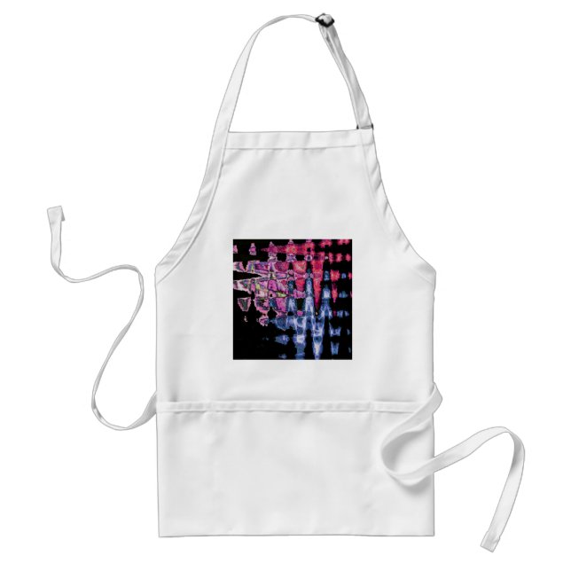 Avental Achempong Modern Synthwave: Rosa Azul Abstrato Uni (Frente)