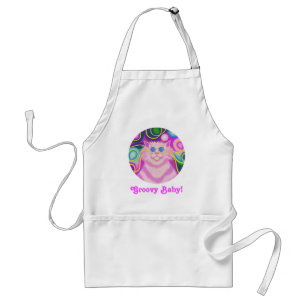 Avental Acron "Groovy Baby", cor-de-rosa, delic-gato-rosa