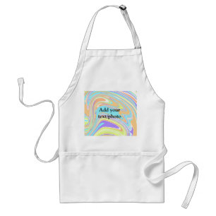 Avental Adicione o nome abstrato simples rosa azul laranja