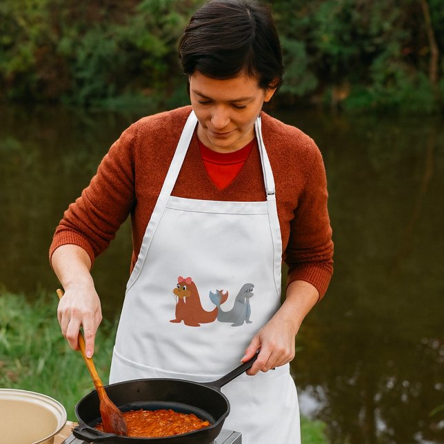Avental Adoráveis homens e mulheres Walruses (Criador carregado)