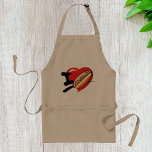 Avental Adoro Hotdog Apron<br><div class="desc">Cachorros é algo que muitos de nós amamos. Agora vocês podem mostrar o quanto vocês adoram cachorros-quentes com este legal design de um aparelho de cachorro-quente sobre um coração-lido e a carta que eu o faço como um design de cachorros-quentes, querida. Eu adoro cachorros-quentes design parece excelente neste avental. Perfeito...</div>
