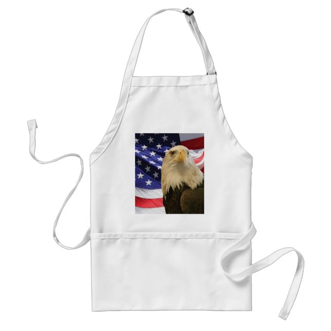 Avental Águia Bald Americana e Bandeira (Frente)