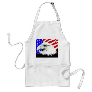 Avental Águia Balda e Bandeira Americana