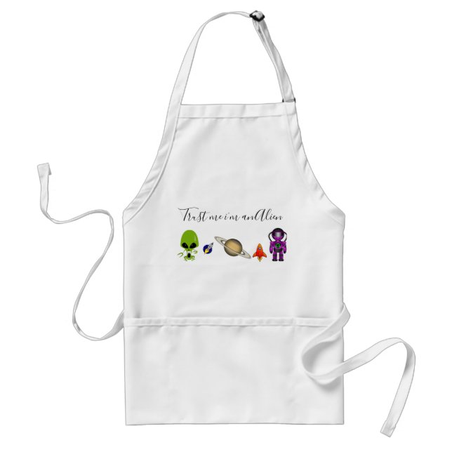 Avental Aliens - Cozinha Espacial Apron (Frente)
