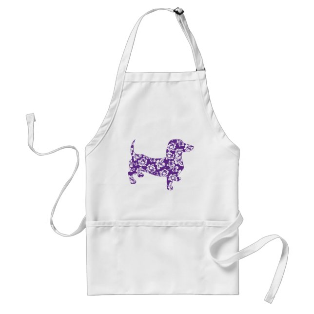 Avental Aloha Purple Doxie Dachshund (Frente)