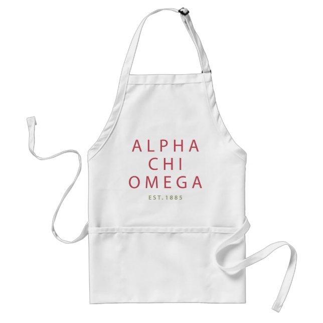 Avental Alpha Chi Omega | Est. 1885 (Frente)