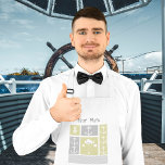 Avental Amarelo náutico e Cinza Ancora Peixes Vane<br><div class="desc">Amarelo náutico e Cinza Ancora Peixes Vane</div>