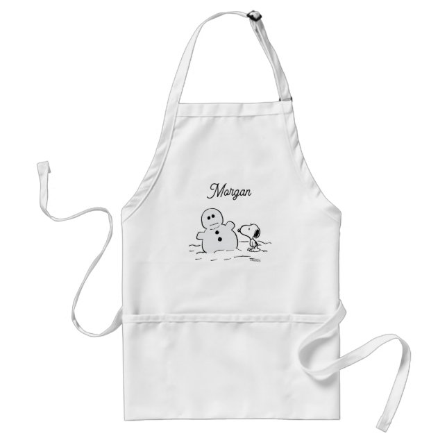 Avental Amendoins | Snoopy constrói um boneco de neve | Ad (Frente)