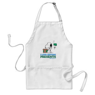 Avental Amendoins Snoopy I Love Getting Present