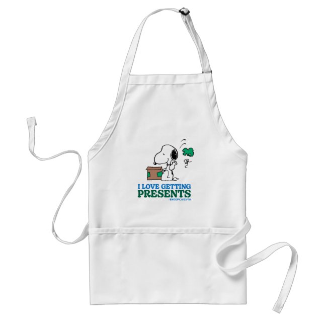 Avental Amendoins | Snoopy I Love Getting Present (Frente)