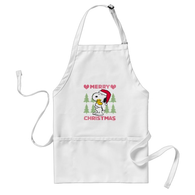 Avental Amendoins | Snoopy & Woodstock Santa Claus Hug (Frente)