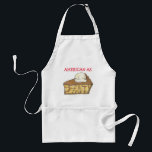 Avental American As Apple Pie a la Mode Foodie Slice<br><div class="desc">Apron apresenta uma ilustração original de uma fatia de torta de maçã, com o AMERICAN AS escrito em uma fonte vermelha divertida. Perfeito por mostrar seu orgulho patriótico em 4 de julho! Muitas ilustrações adicionais estão também disponíveis neste compro. Não vê o que está procurando? Precisa de ajuda para a...</div>