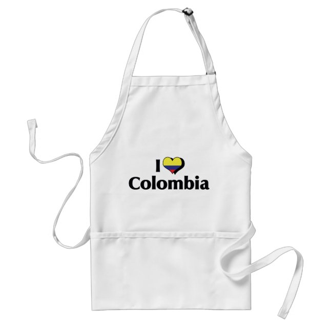 Avental Amo a bandeira da Colômbia (Frente)