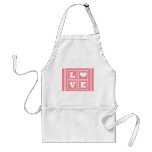 Avental Amor Bloqueia Apron, Rosa