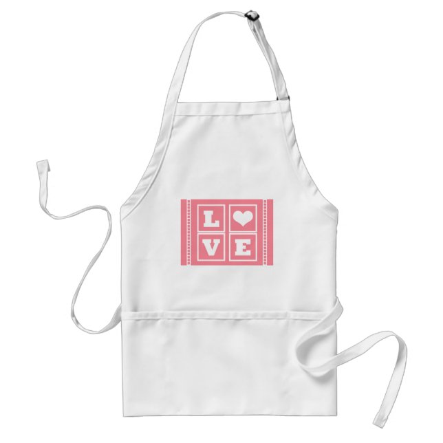 Avental Amor Bloqueia Apron, Rosa (Frente)