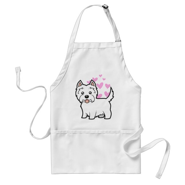 Avental Amor de Terrier branco de montanhas ocidentais (Frente)