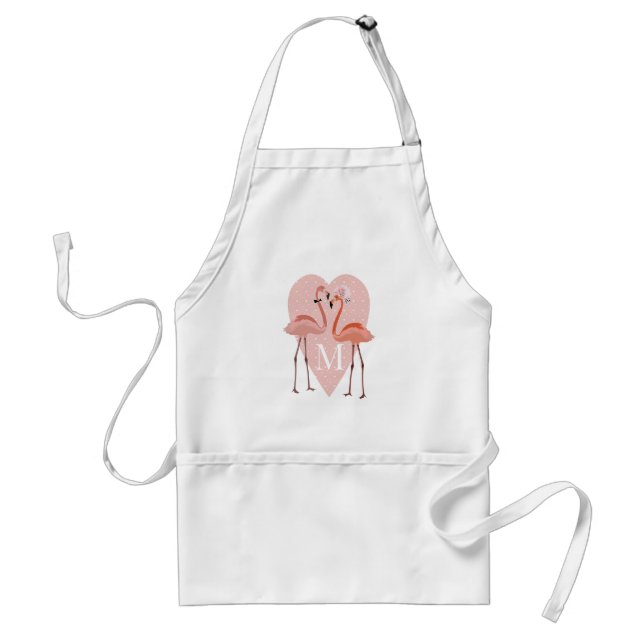 Avental Amor na moda de Flamingo rosa (Frente)