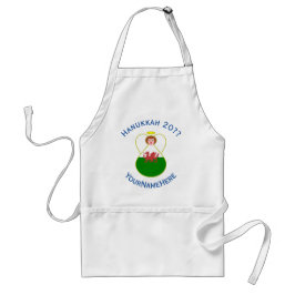 Avental Anjo Galês Bandeira de Hanukkah Personalizada 